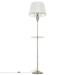 Citilux Вена CL402930T Торшер бронза со столиком и белым абажуром