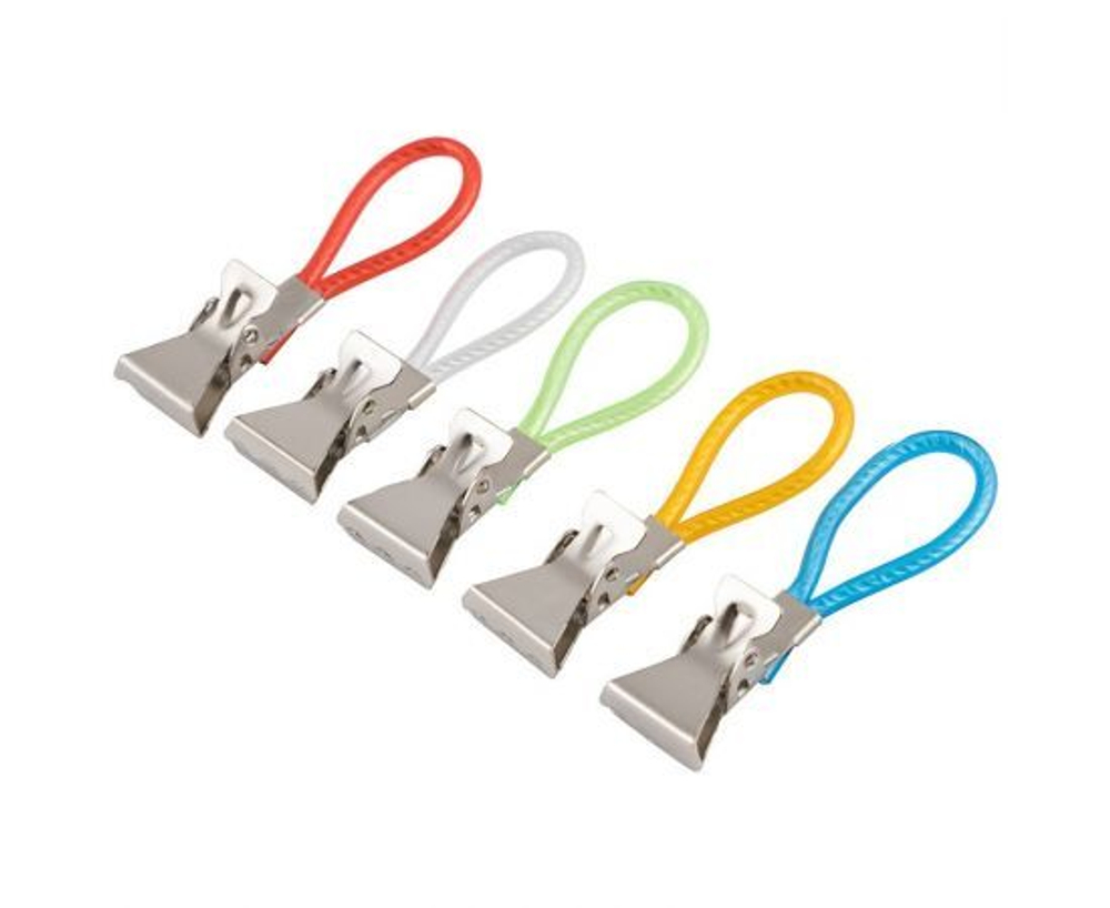 Набор прищепок для полотенец Рыжий кот Mollete-5R в наборе 5 шт нержавеющая сталь 985957