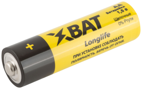 LR6-4BPC Батарейка щелочная, 1.5 В, тип АА (4 шт./уп) ХВАТ---