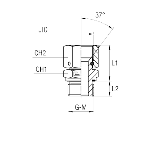 Штуцер FNE JIC 7/16" М 10х1