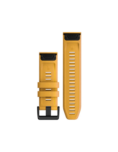 Ремешок силиконовый 26 мм для Garmin Fenix 7x Premium быстросъемный QuickFit (Янтарный)