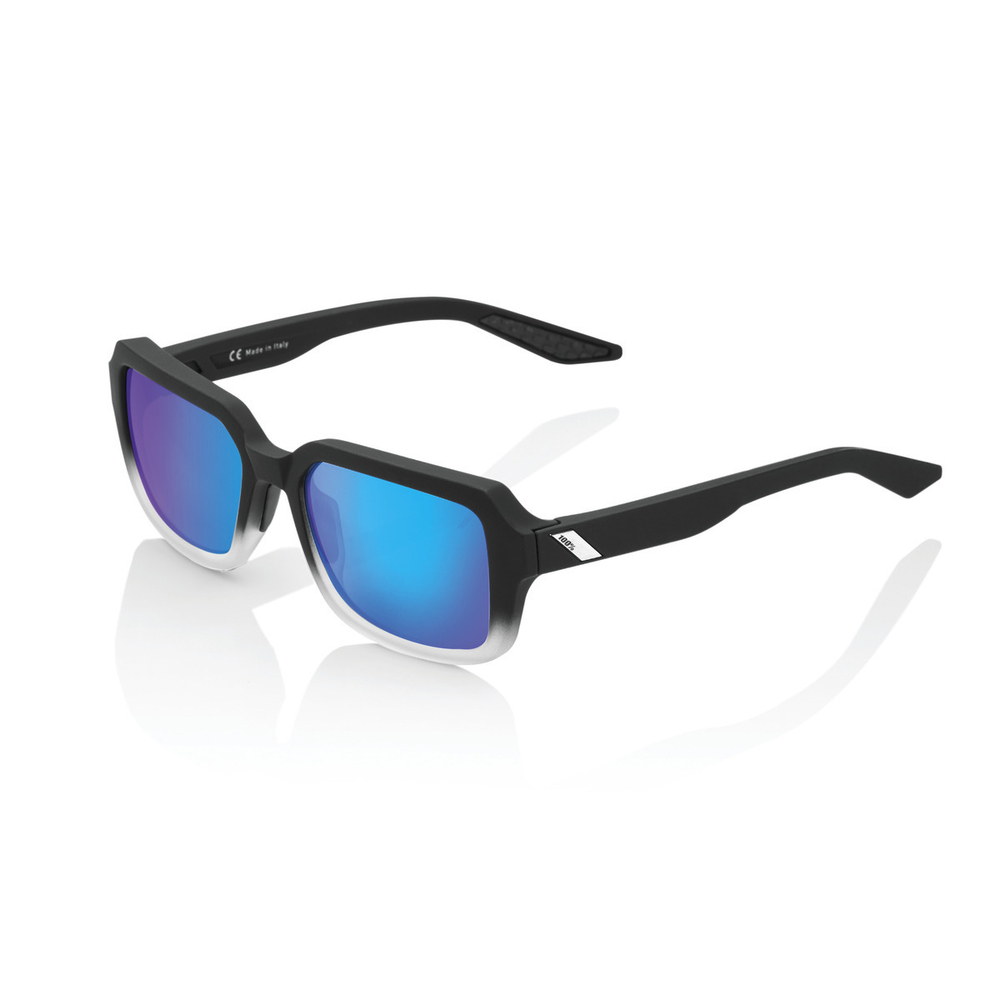 Спортивные очки 100% RIDELEY - Soft Tact Black / White Fade - Blue Multilayer Mirror Lens