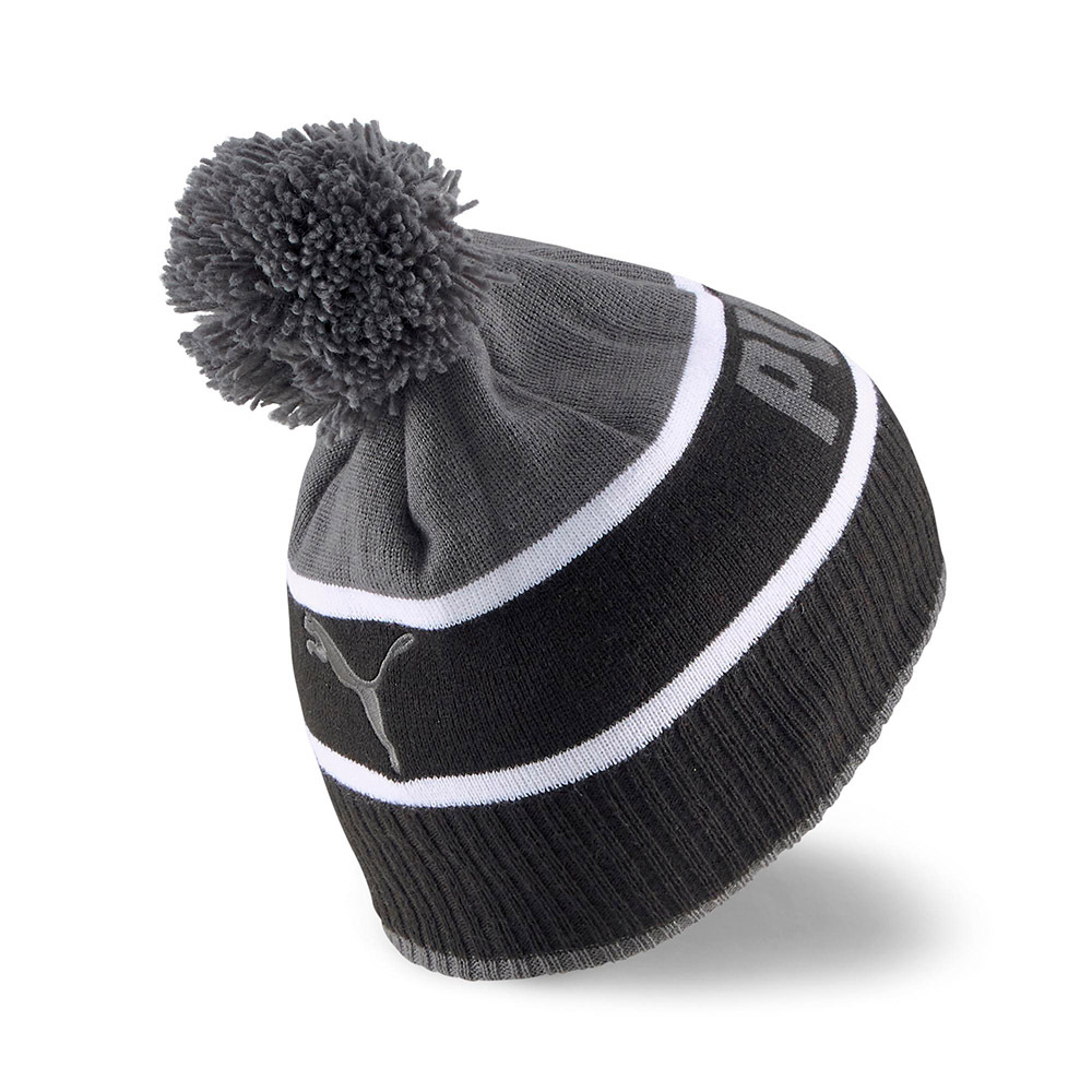Шапка спортивная PUMA Pom Beanie, 02403901, черно-серый