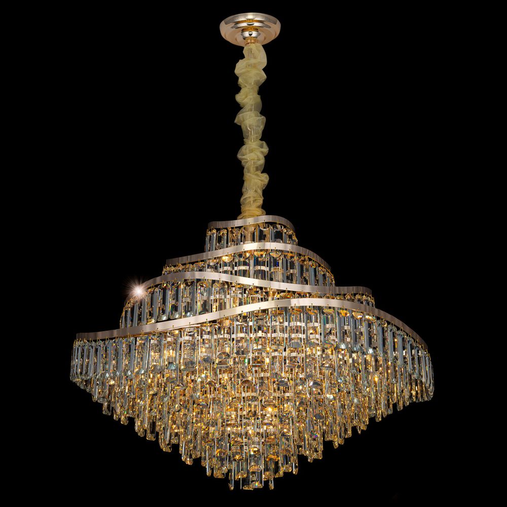 Citilux NAIAD CL315192 Люстра хрустальная подвесная Золото