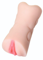 Телесный двусторонний мастурбатор Rich Fruit - вагина и анус (Цвет: телесный)