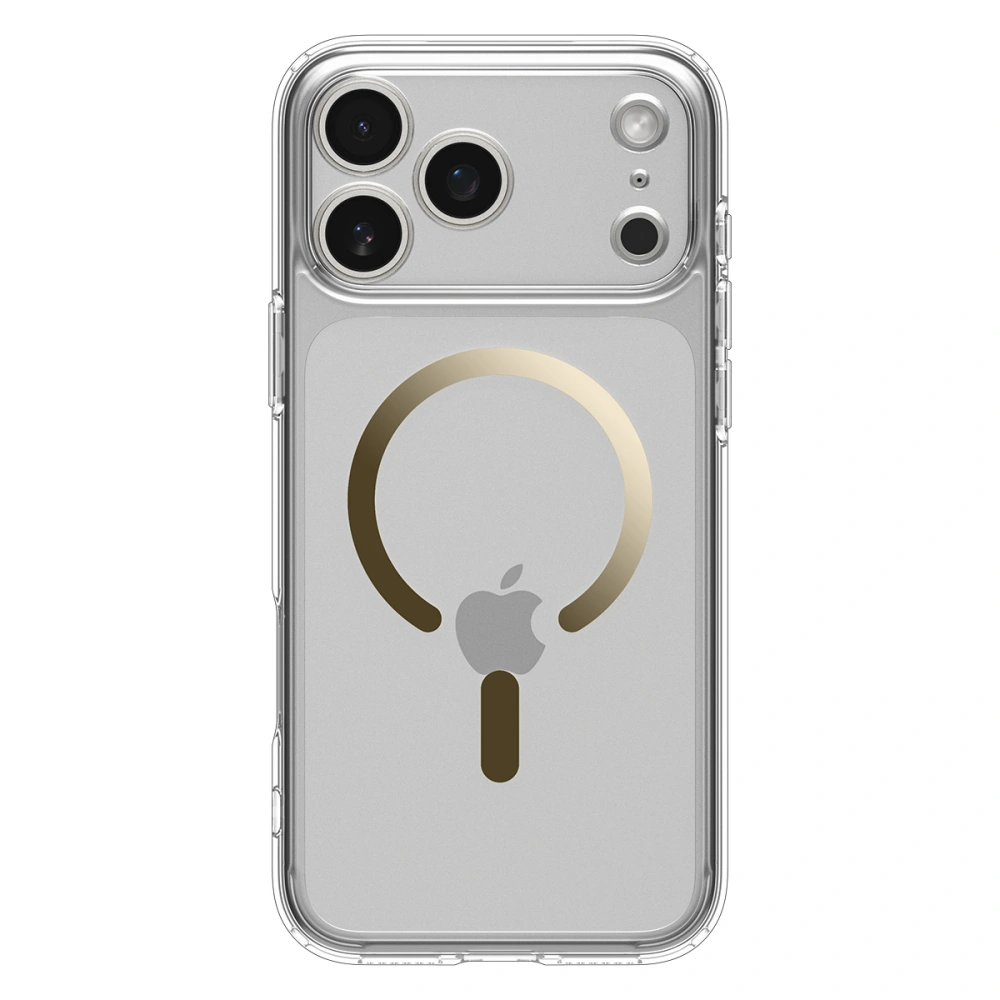 Чехол Spigen Ultra Hybrid Magsafe для iPhone 17 Pro Max прозрачный/золото