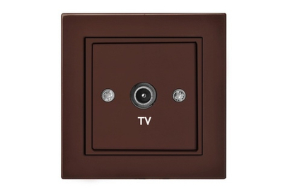 Розетка Телевизионная Оконечная (TV) Коричневая LIREGUS EPSILON