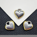 Подвеска сердце, сталь, 2я позолота, премиальная фурнитура