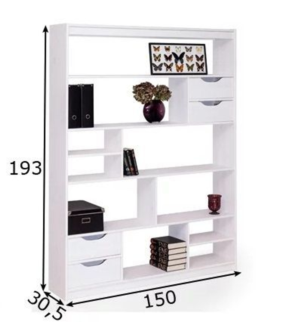 Стеллаж Расмус деревянный белый