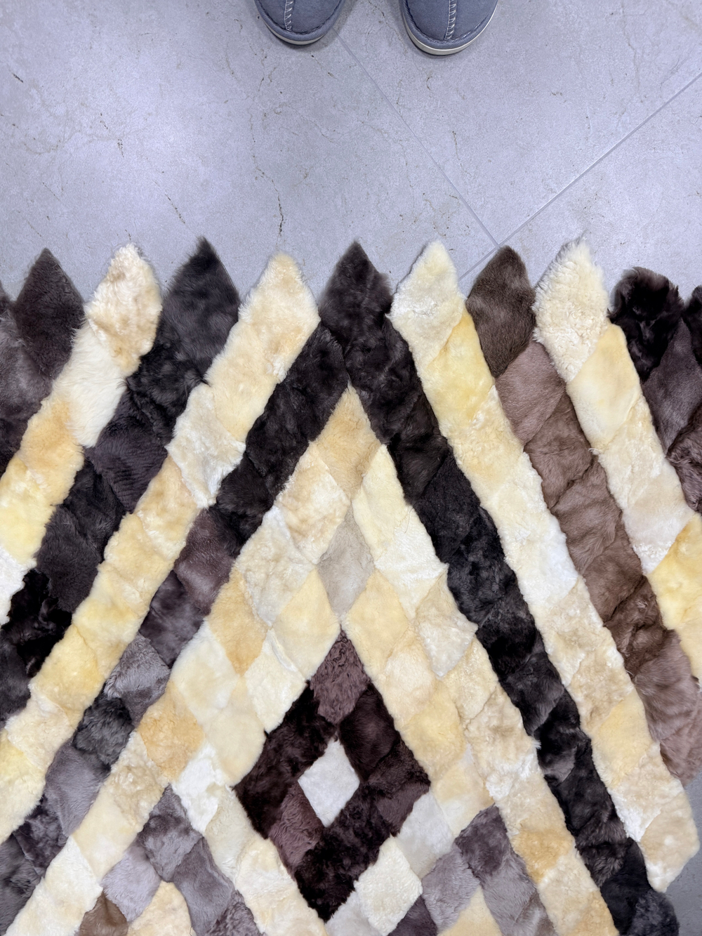 Покрывало меховое ковер из шкуры овчины