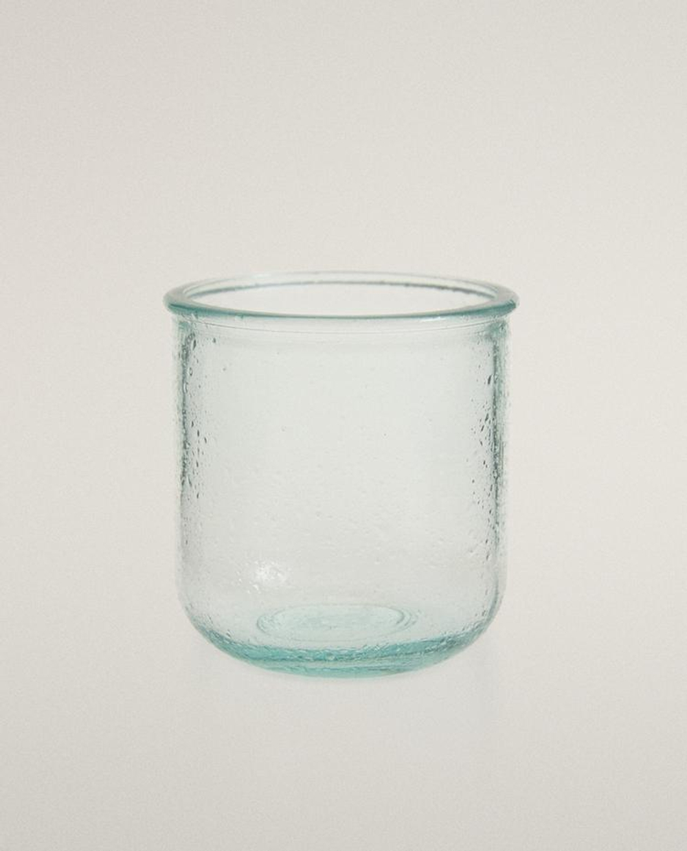 ZARA HOME СТАКАН ДЛЯ ЗУБНЫХ ЩЕТОК ИЗ СТЕКЛА С ЭФФЕКТОМ ПУЗЫРЬКОВ, СИНИЙ
