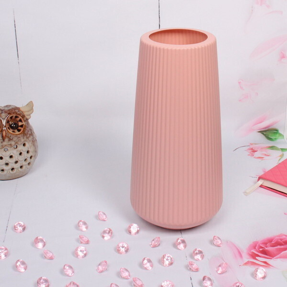 Ваза из пластика «Marlen-Хлоя» 5,5л 30,5*15,5см цвет розовый