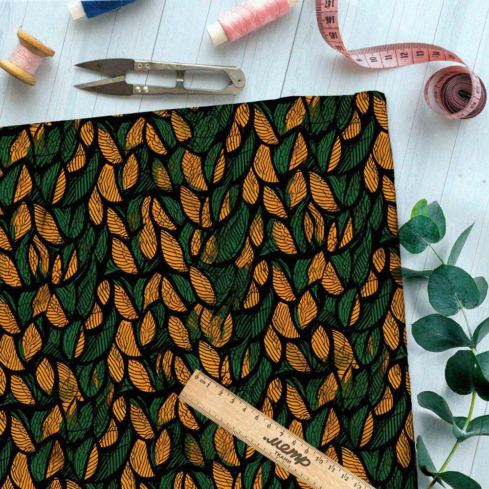 Ткань премиум шелк искусственный Армани графический лабиринт