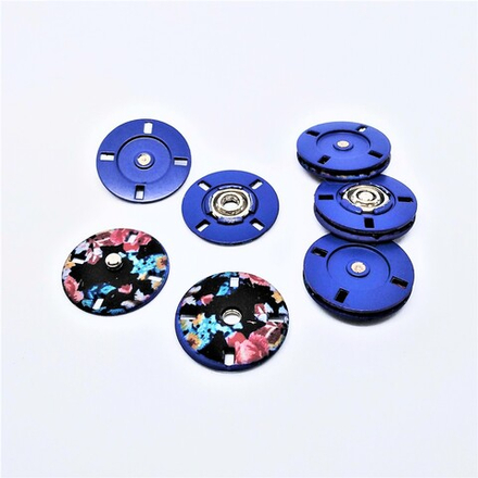 Кнопки №1284, 23мм, рис.цветы (MS K-66)