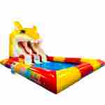 Надувная водная горка с бассейном «Бельчонок», 12*6,5*4,5 м