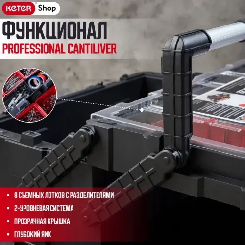 Ящик для инструмента Keter Professional Cantiliver 22" (56,7х31,4х24см)