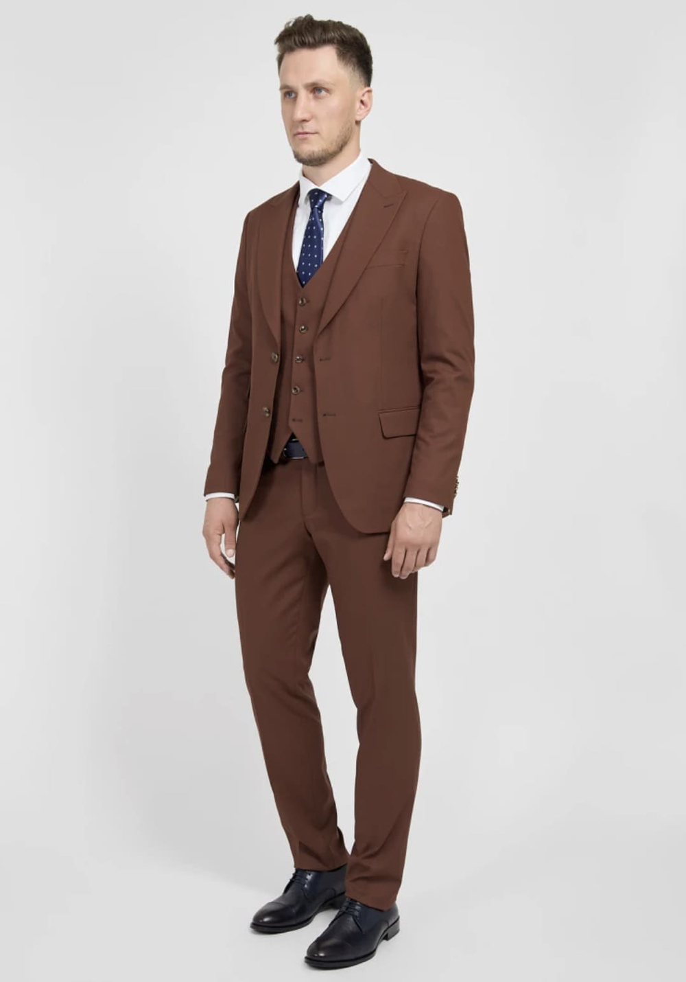 Мужской классический костюм (шоколадный) А32