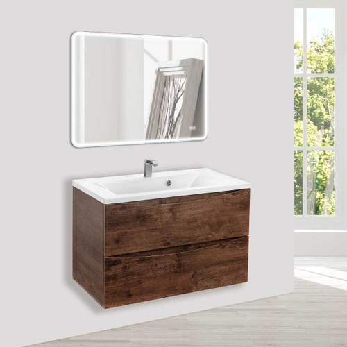 База под раковину Mia 800 подвесная, 2 выкатных ящика soft close, R.Wood