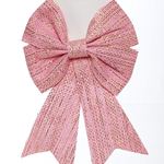 Бант на ёлку «Шик» 16*23 см, Розовый