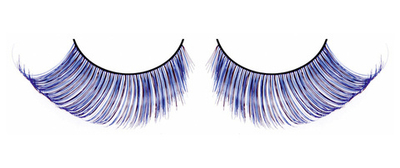 Светло-синие ресницы-перья (Цвет: синий)