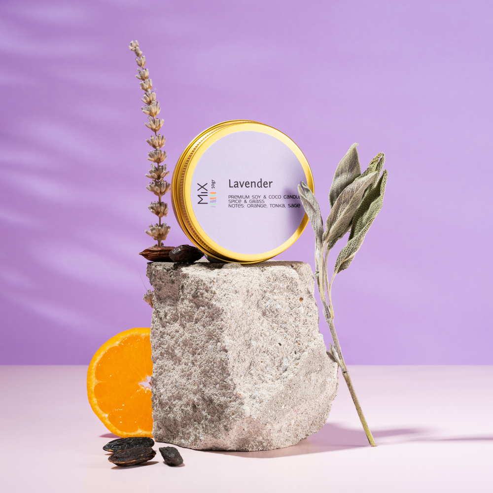 Ароматическая Свеча LAVENDER - travel size 50гр.