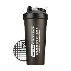 Шейкер 600мл Черный (MegaProtein)