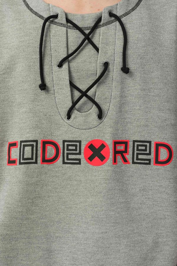 Футболка Just Like in 96 Серый Меланж/Красный принт - фото 5