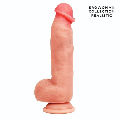 Телесный фаллоимитатор на присоске Мощный (Цвет: телесный)