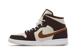 Кроссовки Jordan Air Jordan 1 Mid Se "Cream Dark Chocolate" (Женская размерная сетка)