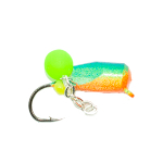 Мормышка Владимирская 478 "Гвоздик с подвесным шариком неон (Лайм) с цепочкой", 4мм, 1.6гр (15шт/уп)