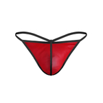 Красные трусы-стринги с черной окантовкой (Размер: XL) (Цвет: красный)