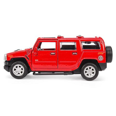 Модель ин. мет. "Hummer H2" 12см. открыв. двери, красный HUM2-12-RD (Технопарк)