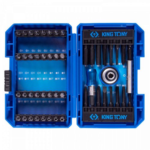 KING TONY (1048MR) Набор вставок (бит) 1/4", PH, PZ, HEX, TORX, SLOTTED, 49 предметов
