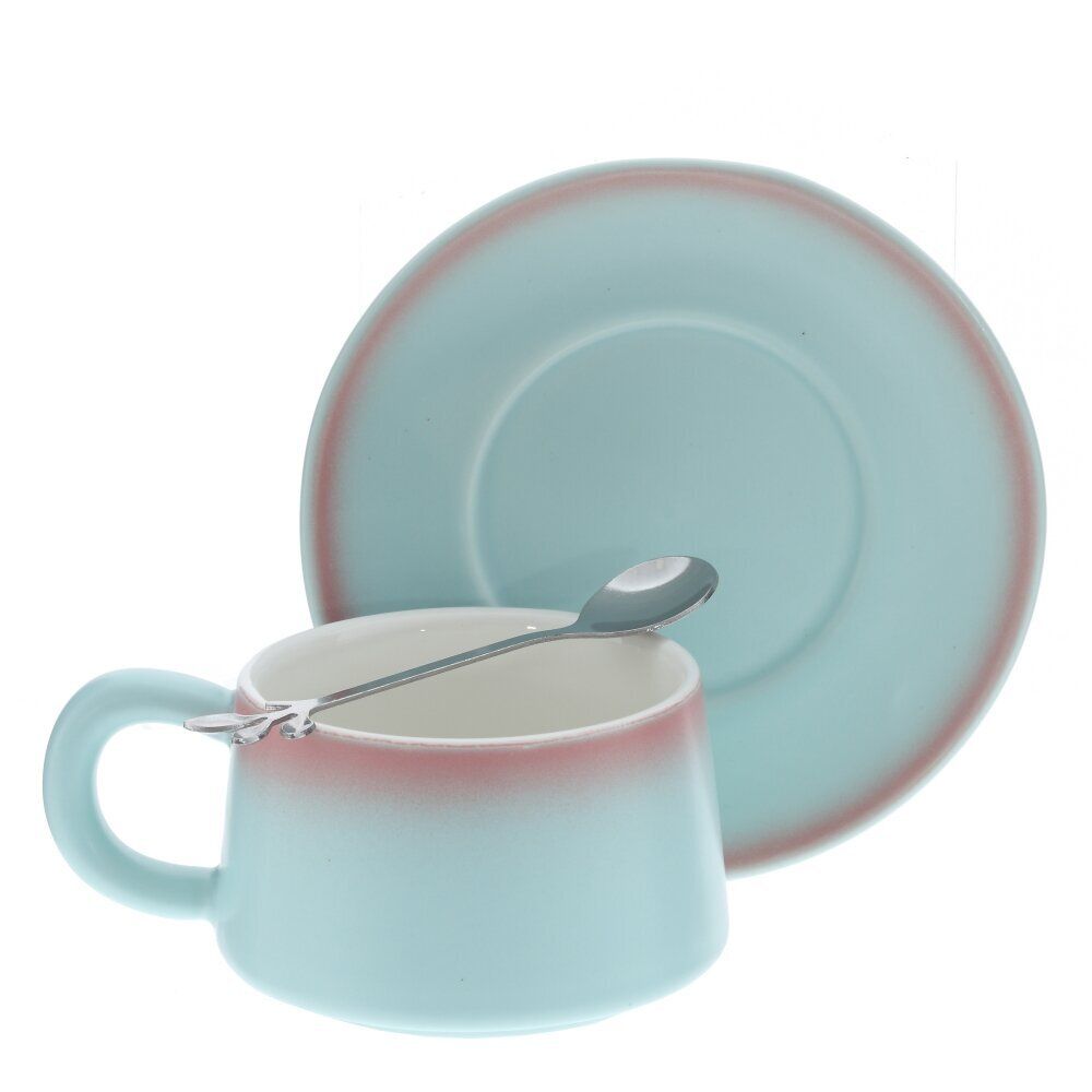 GAEM Кружка с блюдцем и ложкой, 250 мл, L16 W15 H8 см, 4в.