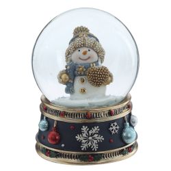 GAEM Фигурка декоративная "Снеговик" в стекл шаре, D 6.5 см, L6,5 W6,5 H8,5 см, 2в.