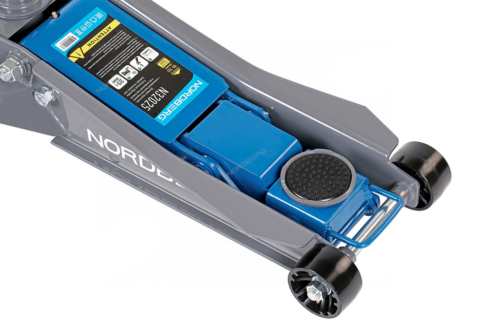 NORDBERG (N32025) Домкрат подкатной 2 / 3 т с изменяемой высотой подхвата и регулируемой проставкой