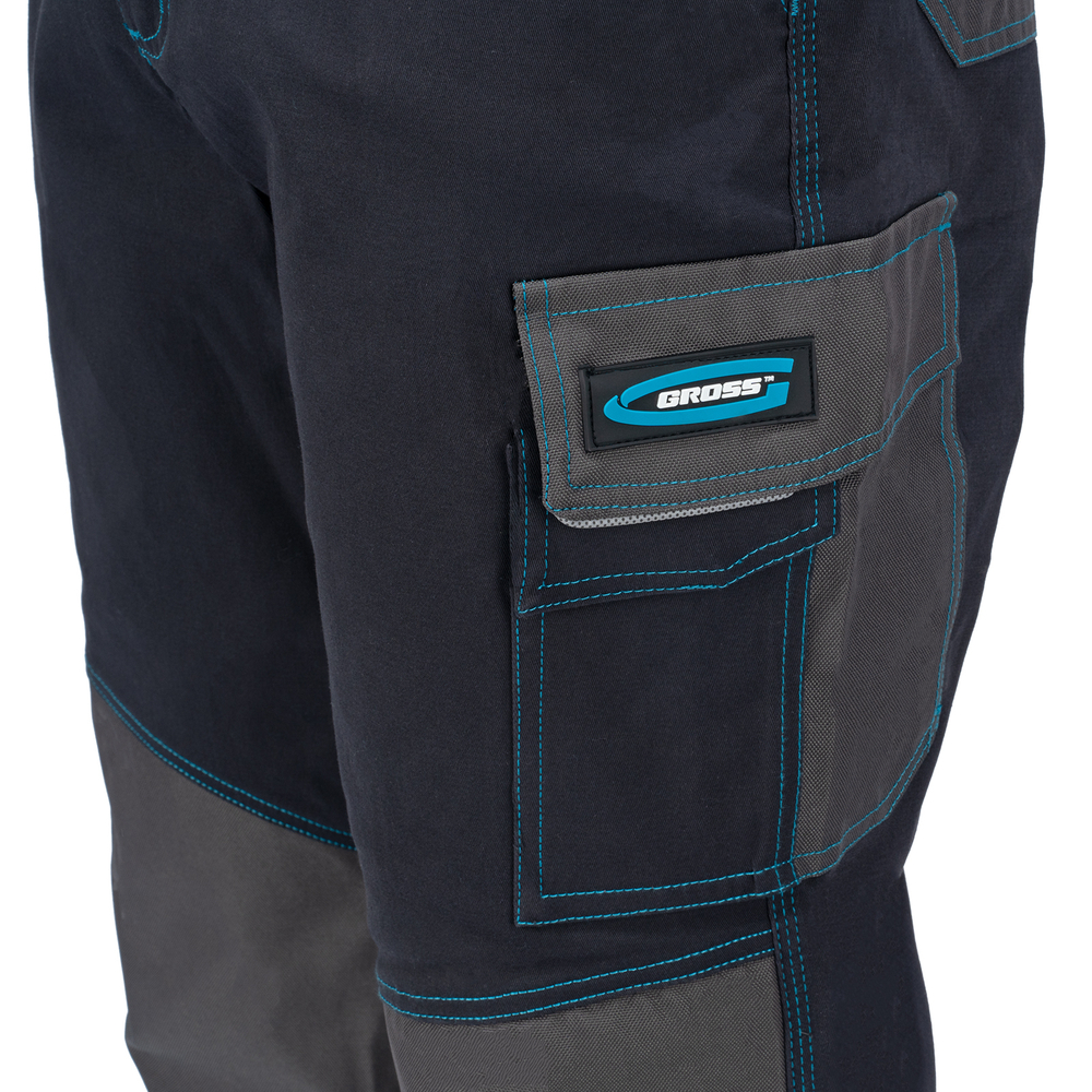 Брюки профессиональные рабочие, 97% хлопок 3% спандекс, XXXL Gross