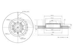 Диск тормозной передний UNIO BRD-20015