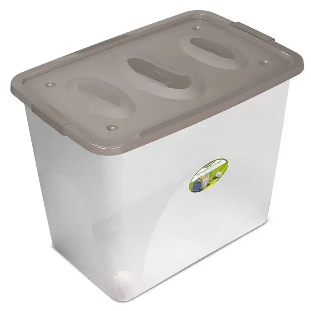 Ящик универсальный Астело 600х480мм на колесиках коричнево-серый (комплект 4 шт)