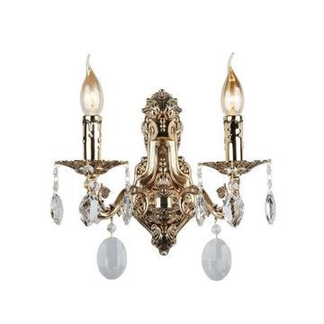 Бра настенное 2*E14 OML-78901-02 золото Omnilux Aosta