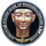 2 доллара. Золотая маска генерала Wendjebauendjed Древний Египет. Соломоновы о-ва. 2016 год. PROOF