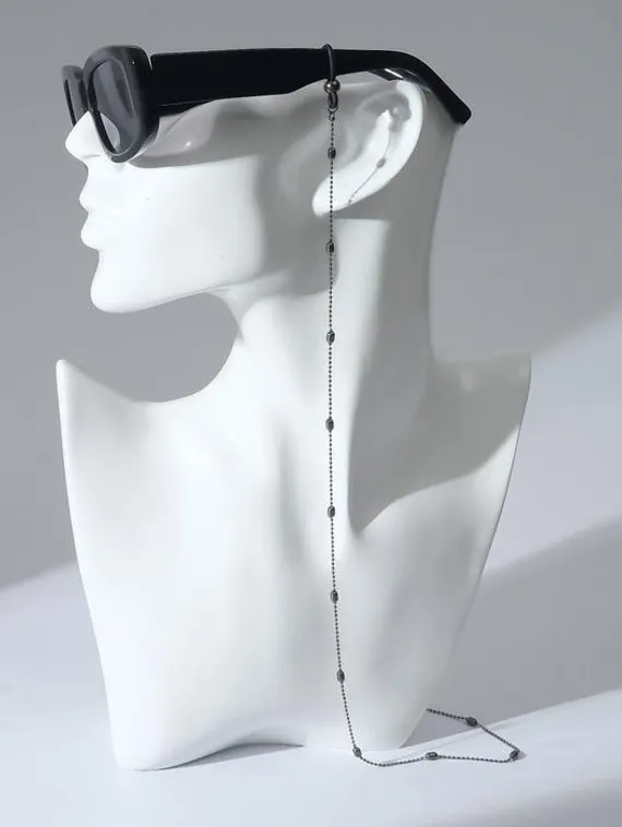 Цепочка для очков "Эстетика" №52, цвет тёмно-серый