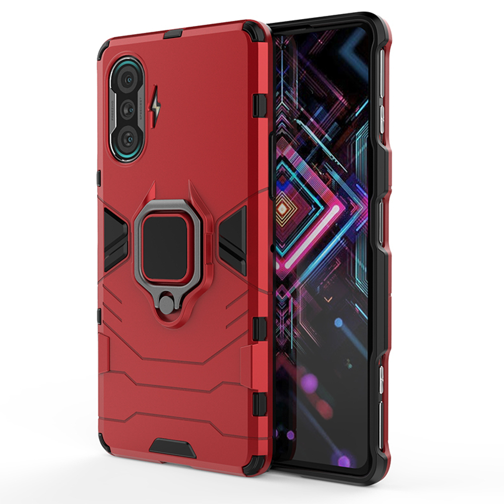 Противоударный чехол с кольцом Panther Case для Xiaomi Poco F3 GT