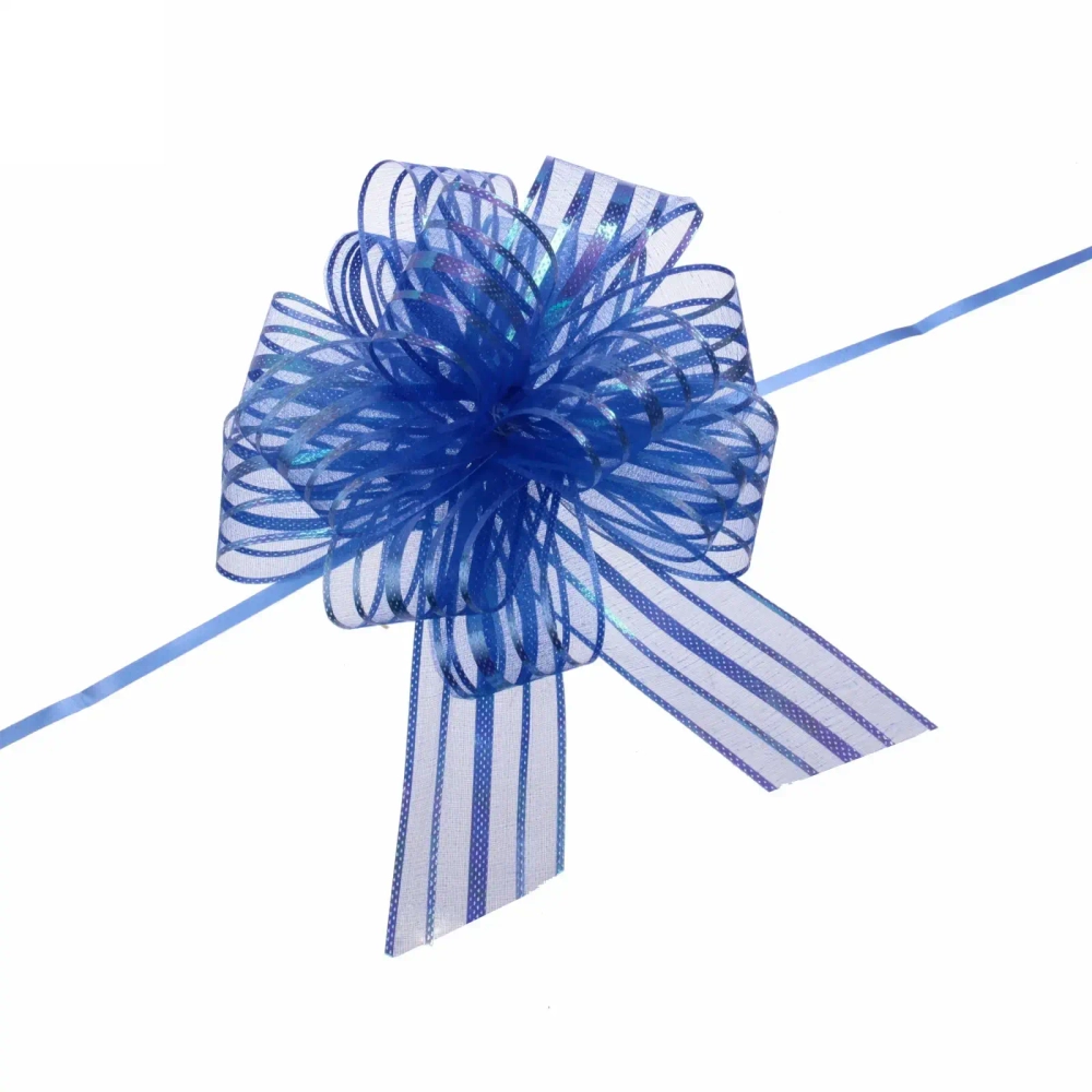 Бант для оформления подарка «Сияние» 5 см, d=15 см, Синий