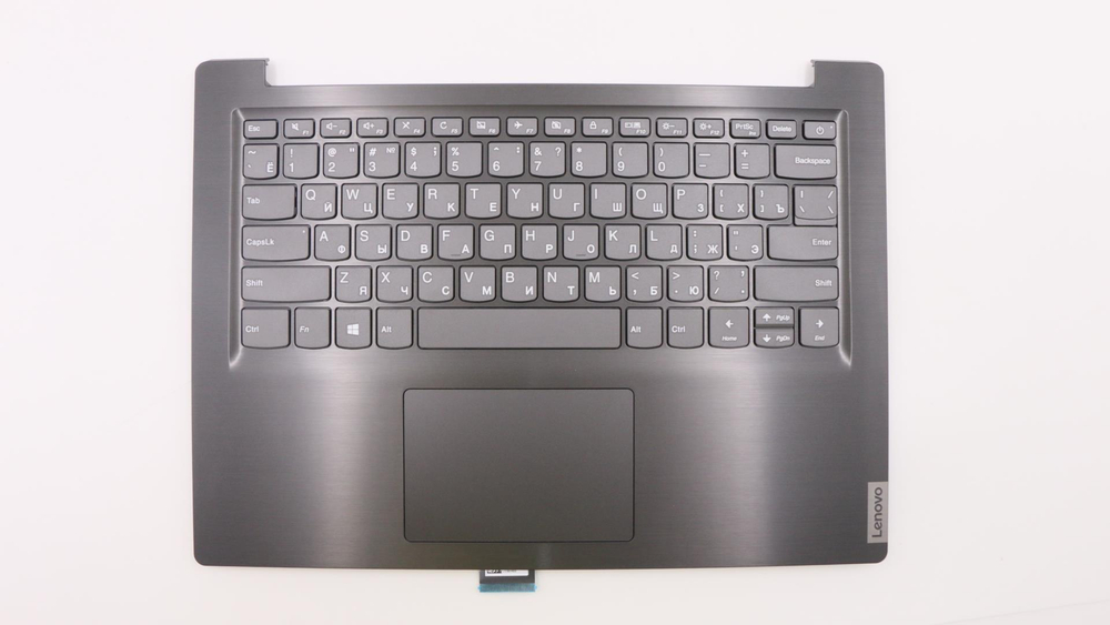 Верхняя панель с клавиатурой (топкейс) для ноутбука Lenovo S145-14IWL / AST / IGM черная, раскладка - русская (5CB0S17056)
