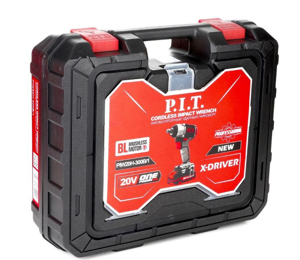 ЕАС Гайковерт АККУМ. PIW20H-300B/1 (бесщет.,20В,300Нм,квадрат 1/2'',ударныйакб Li-Ion 2Ач,ЗУ 3А,кейс)