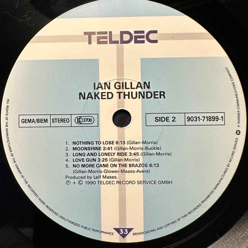 Ian Gillan - Naked Thunder (Европа 1990г.)
