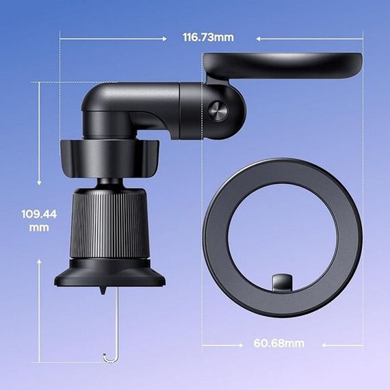 Автомобильный магнитный держатель для телефона Ugreen LP923 Air Vent Magnetic Car Phone Mount (65185) серый космос