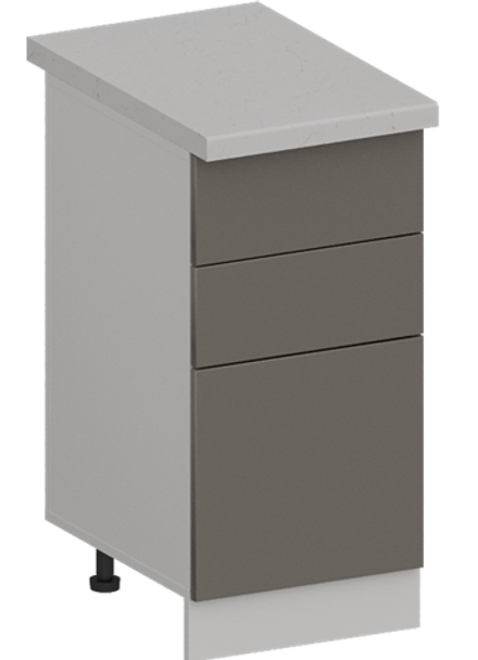 Кухня Модуль ШН3Я 400 Белый / Грей Софт