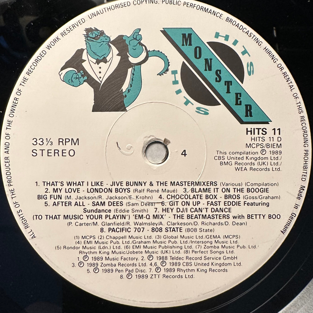 Сборник Monster Hits 2LP (Англия 1989г.)